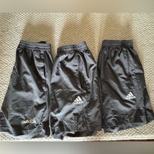 Adidas Dark Grey Athletic Running Shorts Trio! Small